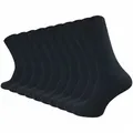 GAWILO Socken für Damen und Herren aus 100% Baumwolle ohne Naht (10 Paar) mit venenfreundlichem Komfortbund schwarz 43-46