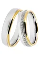 Trauring "Schmuck Geschenk Silber 925 Trauring Ehering Partnerring LIEBE", Made in Germany - wahlweise mit oder ohne Zirkonia silberfarben-gelbgoldfarben ohne Zirkonia 50 - ohne Zirkonia