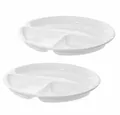 WESTMARK Mikrowellenbehälter Menüteller mit 3 Einteilungen, 2 Stück, Durchmesser: 25 cm, Kunststoff, PP, von -20 °C bis + 90 °C, BPA-frei