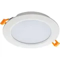 LED Einbaustrahler 12W 230V 870lm Ø168x24mm warmweiß, LED Panel rund weiß SEBSON