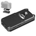 NEEWER Schnellwechselplatte kompatibel mit AirTag, Metall Kamera Stativ Halterung Adapter, Quick Release Plate mit Arca Typ Basis 1/4" Schraube für DSLR Camcorder Stativ Einbeinstativ Slider, QRP-11
