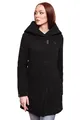 MARIKOO Damen Mantel Trenchcoat Wintermantel Übergangs Jacke Parka Lang B819 [B819-Maik-Schwarz-Gr.XL]