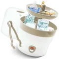 Babyruf BS 29b Sterilisator für Babyflaschen | Dampfsterilisator & Vaporisator | bis zu 6 Flaschen | Baby Erstausstattung Neugeborene | Flaschenreiniger | Baby Zubehör | weiß/ocker