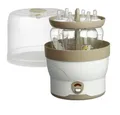 H+H Dampfsterilisator BS 29, 6 Babyflaschen, Fläschchen, Sterilisator, 11 min, weiß/beige