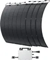 Kleines Kraftwerk Balkonkraftwerk, 900 W, Monokristallin, (4-St), 4 x 225W flexible Solarmodule, Wechselrichter, Solarkabel