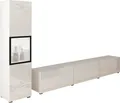 Home affaire Wohnwand BERLIN I, Vitrine Türschlag links/rechts wechselbar, (Komplett-Set, 2-St), moderne grifflose Mediawand Breite 220 cm, Vitrine mit Verglasung