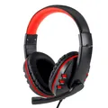 Retoo Gaming Headset mit Mikrofon, Kabelgebundenes Over-Ear Kopfhörer mit 3,5 mm Klinke, Gamer Headset für PS4, PS5, PC, Xbox, Stereo Sound, 20 x 16 x 7 cm, Schwarz-Rot