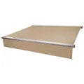Elektrische Vollkassetten-Markise T124AM, 5x3m ausfahrbarer Volant - Polyester Creme