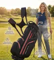 Crivit Golfbag Wasserabweisend Standbag 14-er Divider Golf Tasche Schwarz NEU