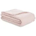 AmeliaHome Tagesdecke Tagesdecke Bettüberwurf Allzweckdecke Wohndecke mit Pompons, Ultrasonic Steppung rosa 240 cm x 260 cm