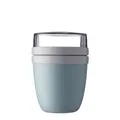 Mepal Müslibecher to go, praktischer Joghurtbecher to go - Unterteilung für Joghurt & Müsli - Geeignet für Gefrierschrank, Mikrowelle & Spülmaschine - 500 ml + 200 ml - Nordic Green