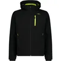 CMP Funktionsjacke MAN JACKET ZIP HOOD NERO-ACIDO schwarz 58 EU
