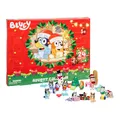 Blueys Adventskalender, entdecke hinter den 24 Türchen die 4 Mini-Figuren Bluey,