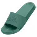 Kubota Basic Plain Badelatschen Herren & Damen - Rutschfest Badeschuhe - Flip Flops für Sauna & Strand - Leichte Hausschuhe - Grün Einfarbig - 40