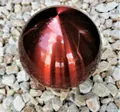 Dekorationskugel 15 cm Edelstahl rot matt gebürstet Kugel Dekokugel Gartenkugel