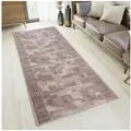 Tapiso Läufer Anti Rutsch, rechteckig, Höhe: 6 mm, Antirutsch Flurläufer Meterware, rutschfest, pflegeleicht beige|grau 67 cm x 140 cm x 6 mm