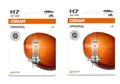 2X OSRAM H7 12V 55W Glühlampe Fernscheinwerfer PX26d 64210 Autolampe Halogen Kfz