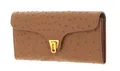 COCCINELLE Beat Ostrich Wallet Geldbörse Nocciola hellbraun Neu