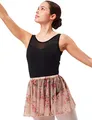 tanzmuster Ballettrock Damen - Ylvie - feiner, elastischer Netzstoff - zum Reinschlüpfen - beige geblümt 36 - Ballettkleidung für Erwachsene