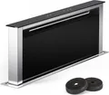 Klarstein Downdraft-Dunstabzugshaube 75cm, Versenkbare Dunstabzugshaube Abluft/Umluft für die Küche, Leise Umluft-Abzugshaube ohne Rohr, 576m³/h Luftstrom, LED-Beleuchtung & Touch-Bedienfeld