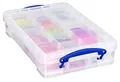 Really Useful Box 4 Liter mit Hobby Tablett, transparent