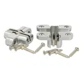 SOTECH 1 Paar Einfrässcharnier VICI 45 x 13 mm Öffnungswinkel 180° Türscharnier mit Bandarm aus Edelstahl, Einlassscharnier zum Schrauben für Möbeltüre, Truhen, Klapptische