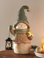 Dekoleidenschaft Dekofigur Schneemann mit Laterne, 42 cm hoch, Weihnachtsdeko, Weihnachtsfigur, Teelichthalter