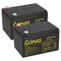 Akku Set 2X 12V 12Ah kompatibel USV UPC APC RBC6 RBC 6 APC Smart UPS / 700/1000 / 1500 & Back UPS Pro 1000