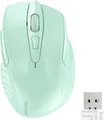 TECKNET Kabellose Maus Pro 2.4G 4000 DPI Wireless Maus 6 Tasten Empfänger grün