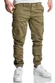 REPUBLIX Herren Jogger Cargo Chino Jeans Hose R2207 Olive W32