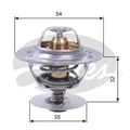 Thermostat ohne Gehäuse TH11287G1 GATES für AUDI FORD OPEL PORSCHE SEAT SKODA VW