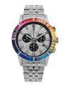 LOUIS XVI Majesté Iced Out 1121 - Ø43 mm - Herren Uhr - Wasserdicht - Mit Saphirglas - Armband Silber - Zifferblatt CZ-Diamanten - Schweizer Quarzwerk