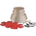 Tefal Set mit 17 Teilen Delight Ingenio L7839002 - Beige