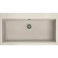 BADLAND Granitspüle Einzelbecken TAU 50x90 Beige | Siphon im SET! - Beige
