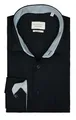 ETERNA Herren Langarm Hemd Dunkelblau Comfort Fit | 100% Baumwolle Patch Kentkragen Gr. 42