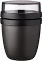 Mepal Lunchbox Lunchpot Ellipse,Praktischer Müslibecher, Joghurtbecher, To Go Becher, Polypropylen (PP), PCTG, Joghurtbecher, für Tiefkühler, Mikrowelle, 500 + 200 ml