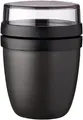 Mepal Lunchpot Ellipse 500+200ml Müslibecher Joghurtbecher Nordic Black