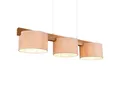 meineWunschleuchte Pendelleuchte mit Holz-Balken & Stoff, Breite 100cm, ohne Leuchtmittel, Esstisch-Lampe hängend, Holzlampe skandinavisch, Esszimmerlampe groß