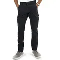 Indicode Cargohose Herren William Cargo Hose Herrenhose mit 7 Taschen, inkl. Gürtel blau 3XL