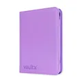 Vault X 9-Taschen-Trading-Kartenordner mit Reißverschluss, 360 Karten, Premium Exo-Tec-Albummaterial, 20 seitlich ladbare Seiten, Sammelordner für Sammelkartenspiele, Sportkarten, TCG (Lila)