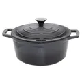Runder Bräter 26 cm Gusseisen, grau