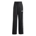 adidas Damen Essentials 3-Stripes Open Hem French Terry Pants, Black/White, S