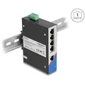 Delock Industrie Gigabit Ethernet Switch 5 Port RJ45 für Hutschiene