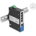 Delock 80162 - Industrie Switch RJ45 für Hutschiene - Switch - 1 Gbps - Schwarz