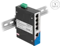 DELOCK 80162 - Industrie Gigabit Ethernet Switch 5 Port RJ45 für Hutschiene