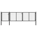 vidaXL Gartentor aus Stahl 400 x 75 cm Anthrazit NEU
