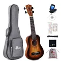 21" Sopran Ukulele Anfänger Set Kinderm Erwachsene, Einzigartiges Farbdesign,...
