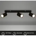 Deckenlampe schwenkbar, GU10 Fassung, max.9W, Deckenstrahler, Wohnzimmerlampe, Schlafzimmerlampe, Küchenlampe, Deckenleuchte, 44 cm, Schwarz - Schwarz