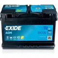 Exide EK720, AGM (Absorbierende Glasmatte), 72 Ah, 12 V, 760 A, Auto, Wartungsfrei