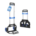 Sekey Aluminium Sackkarre klappbar 80 kg Transportkarre Stapelkarre Handkarre Klappkarre mit 3-Stufig höhenverstellbarem Griff